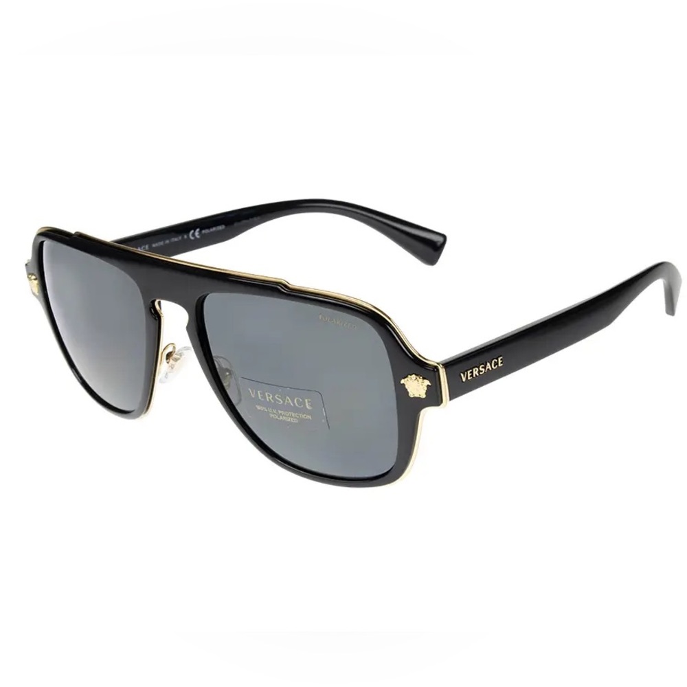 Versace unisex Ve2199 Medusa logo aviator sunglasses NWB - Picture 1 of 8